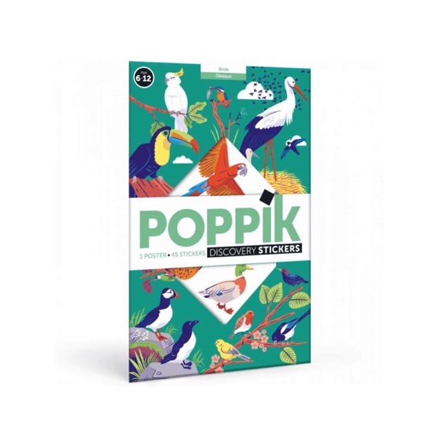 Poster découverte avec stickers Oiseaux
