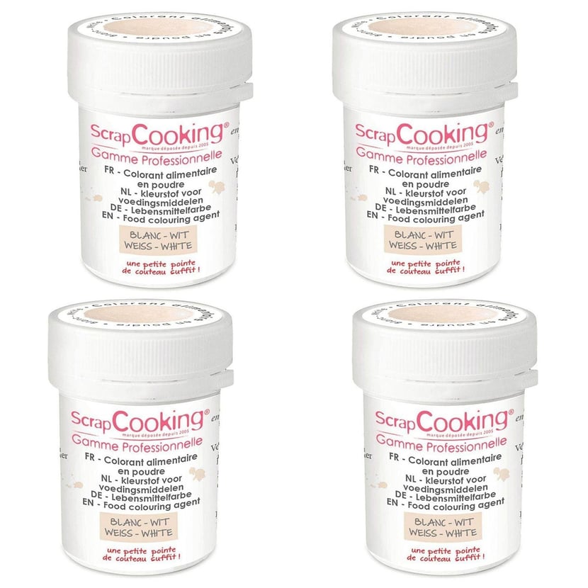 Colorant alimentaire en poudre 20 g - blanc- Colorants alimentaires ...