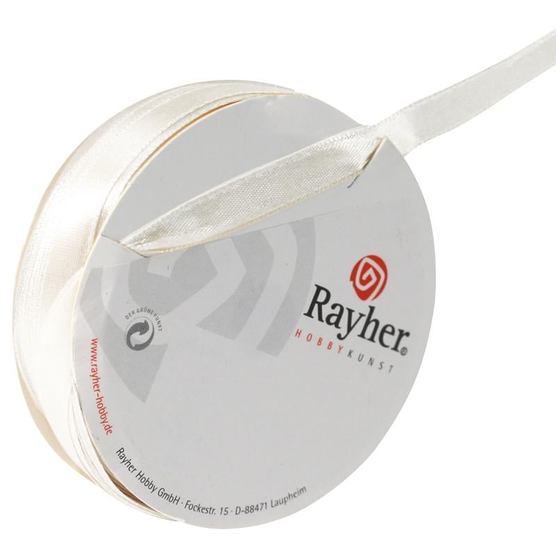 JijAcraft Ruban De Satin Blanc 10 Mm - Pour Décoration De Mariage