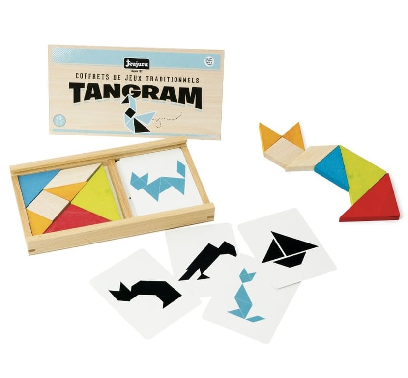 Tangram En Bois - Puzzle éducatif Pour Enfants | Développe La Créativité Et La Logique | Cadeau Anniversaire, Noël Ou Activités Scolaires - 10