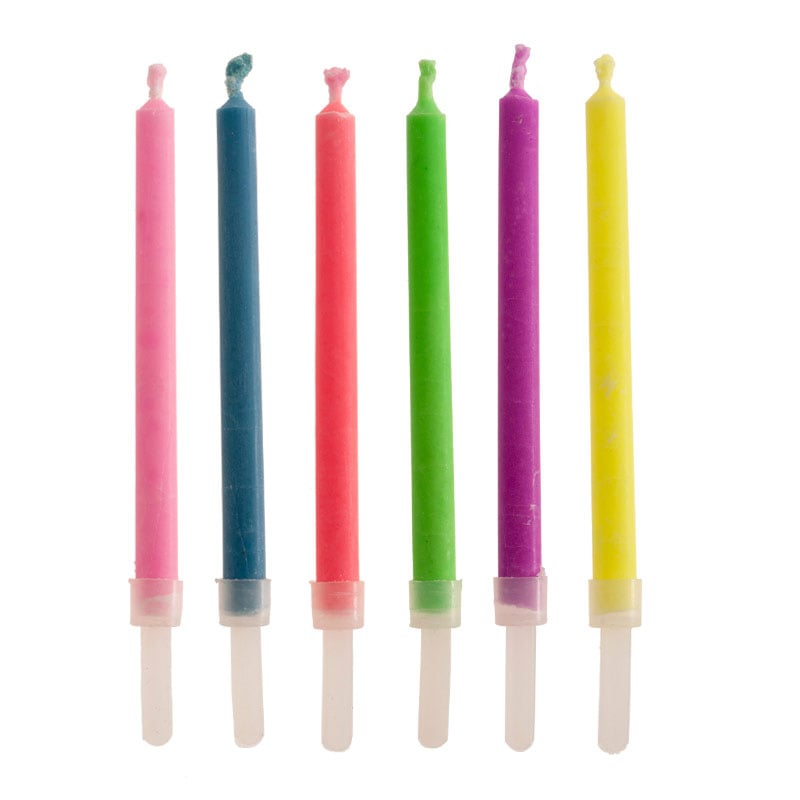 6 Bougies à Flamme Colorée