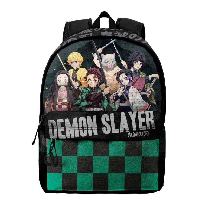 Sac à Dos Scolaire Japonais Demon Slayer - Toile Animée Noire Pour étudiants, Unisexe