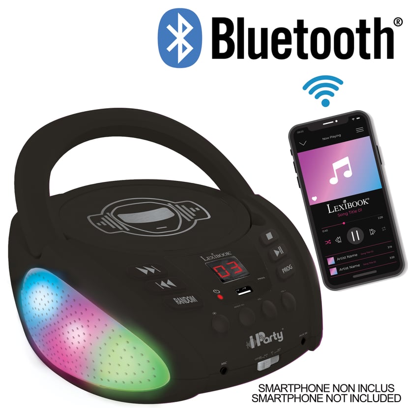 La Licorne - Lecteur CD Bluetooth avec effet lumineux LEXIBOOK