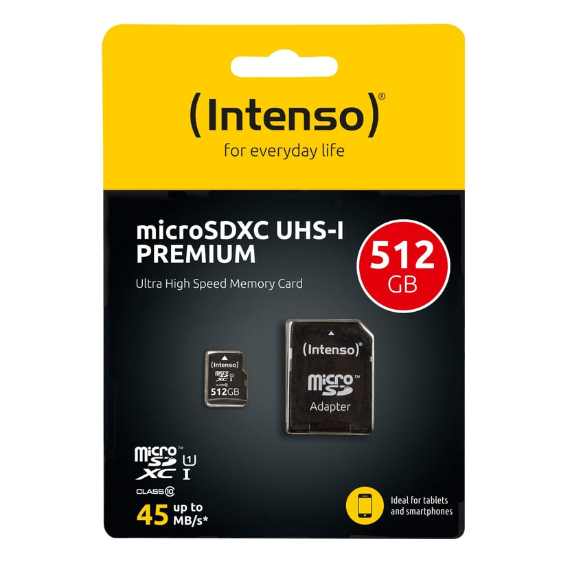 Carte micro Intenso SDHC 512GO - UHS-I+AD