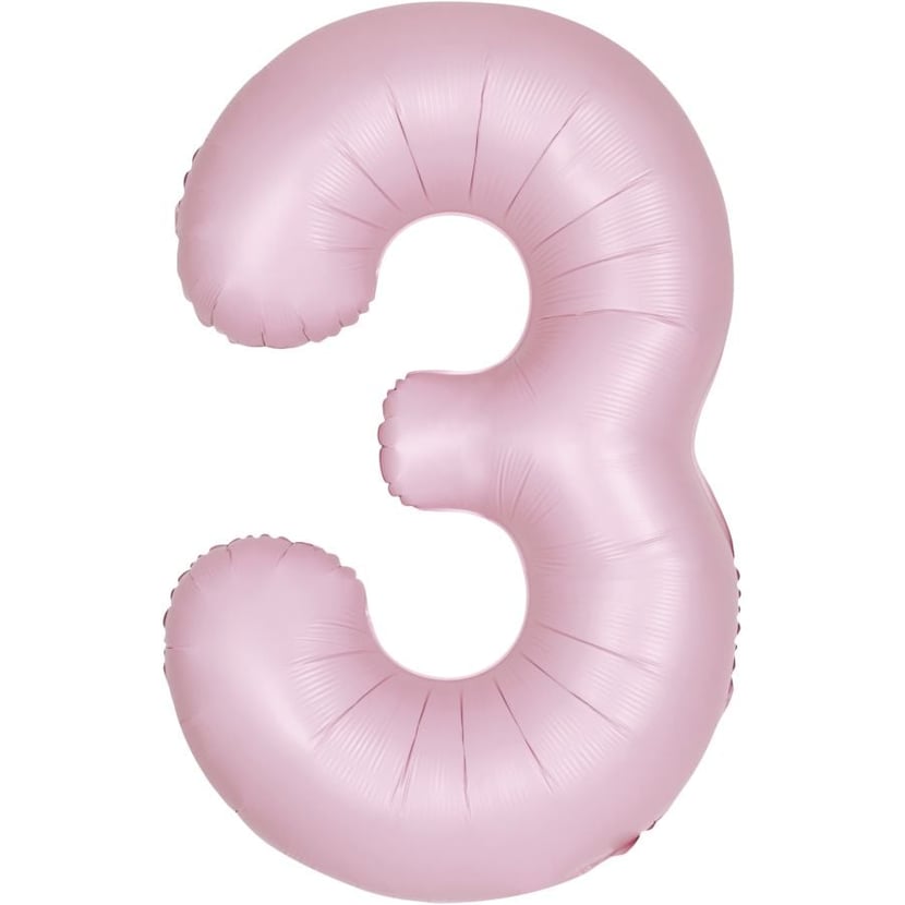 Ballon Géant Rose Mat - Chiffre 3