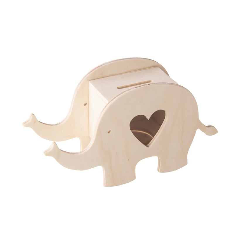 Tirelire éléphant En Bois - Beige - Kiabi - 46.40