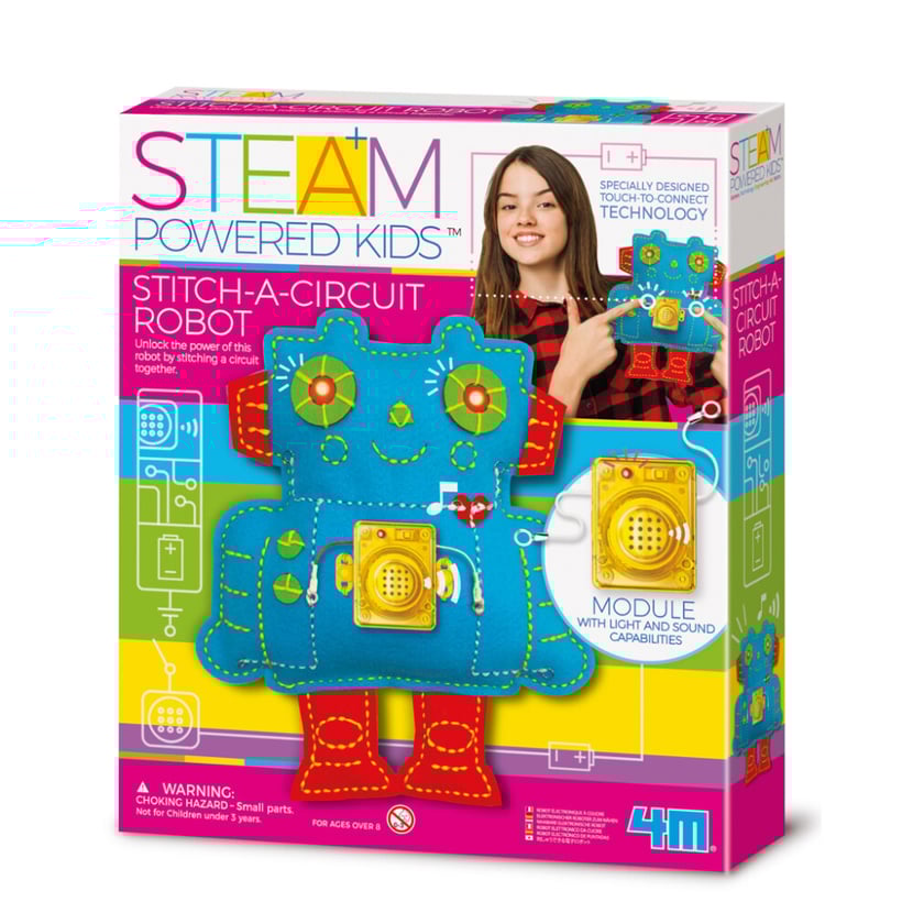 4M STEAM POWERED KIDS/COUDRE UN CIRCUIT ROBOT, fonctionne sur 2 piles