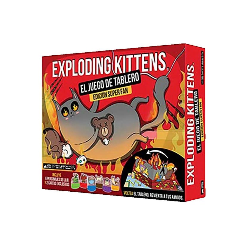 Jeu de cartes Asmodee Exploding Kittens - Édition Super Fan coloré ...