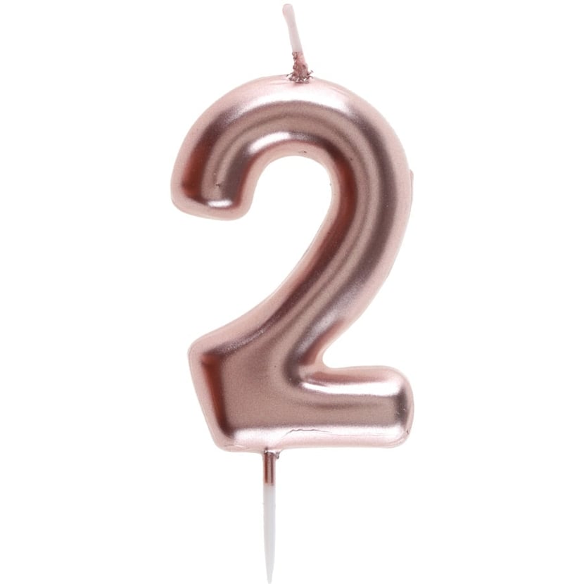 Bougie Rose Gold - Chiffre 2