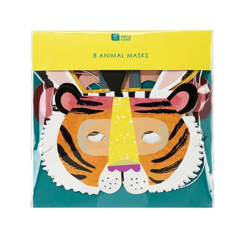 Steemjoey Lot de 16 Masques d'animaux, Masque Animaux Jungle Enfants | Masques pour Les Yeux Masque Animal pour Déguisement Cosplay Fournitures de fête d' anniversaire à Thème de Jungle Safari