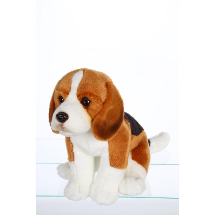 Peluche Chiens réalistes assis, beagle 25 cm- Peluche et Doudou