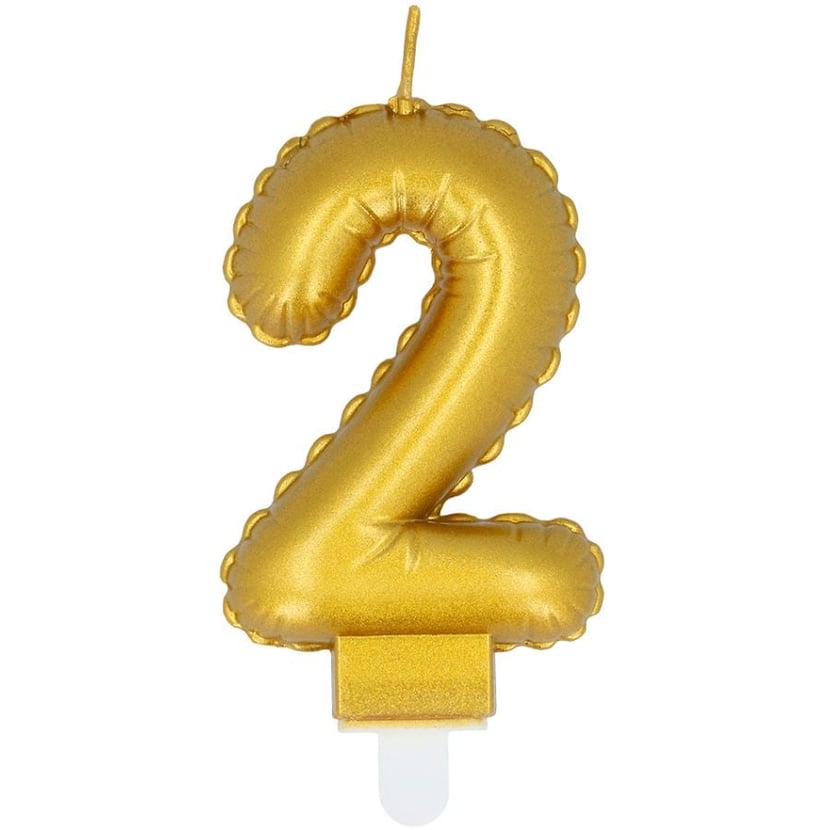 Bougie Or Chiffre 7 pour l'anniversaire de votre enfant - Annikids