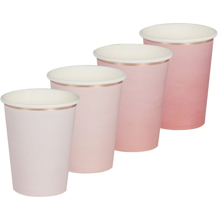 8 Gobelets Rose Ombré/Rose Gold