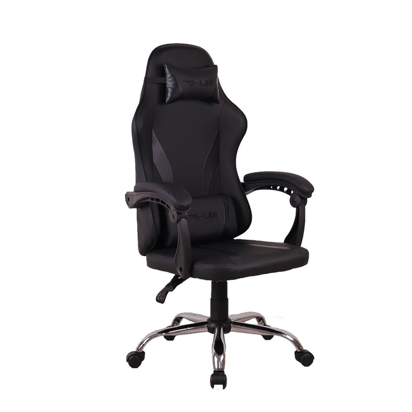 Fauteuil Gaming Glab NEON - Ultra confortable - Robuste - Inclinable 150° - Noir