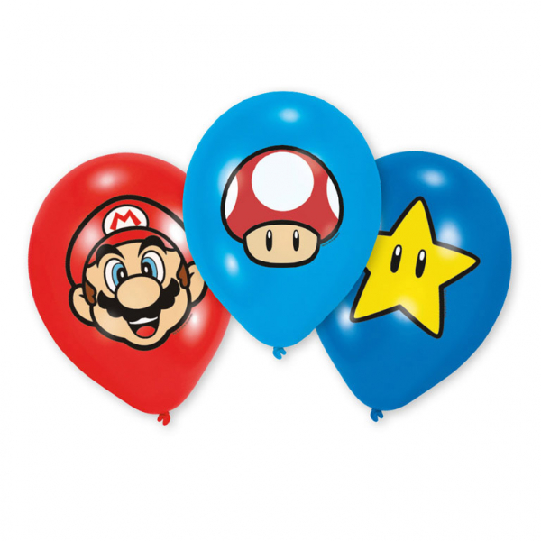 30 Pièces Super Mario Decoration Anniversaire, Mario Party Ballons  Décorations 5 Ans, Mario Ballons Latex Feuille Ballon Numéro 5 pour Enfants