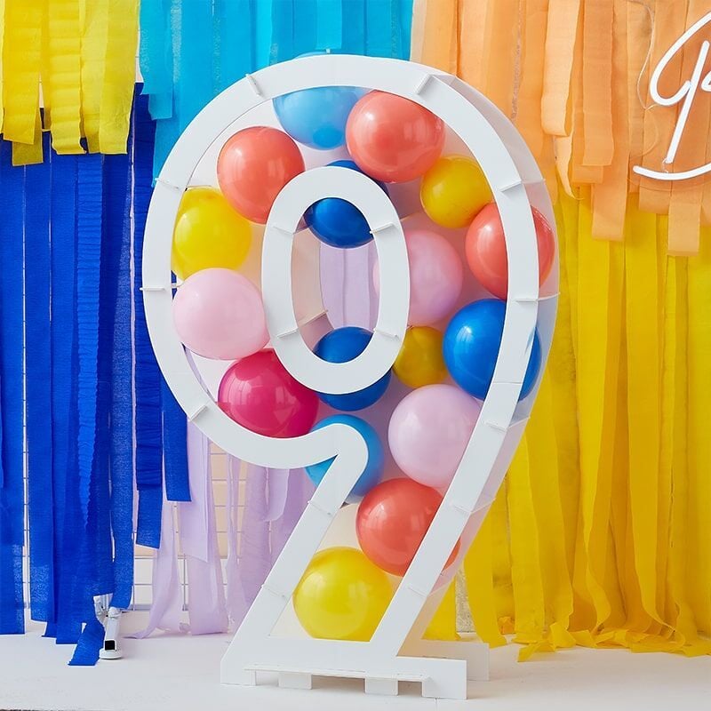 Structure à Ballons Chiffre 9 (81 cm)