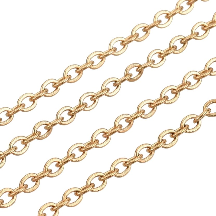Bracelet Chaine Doré Femme - Acier Inoxydable Doré (Neuf, Sans Emballage)