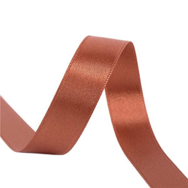 FURLANIS - Ruban Satin Double Face, Tissu Italien - Marron, 10