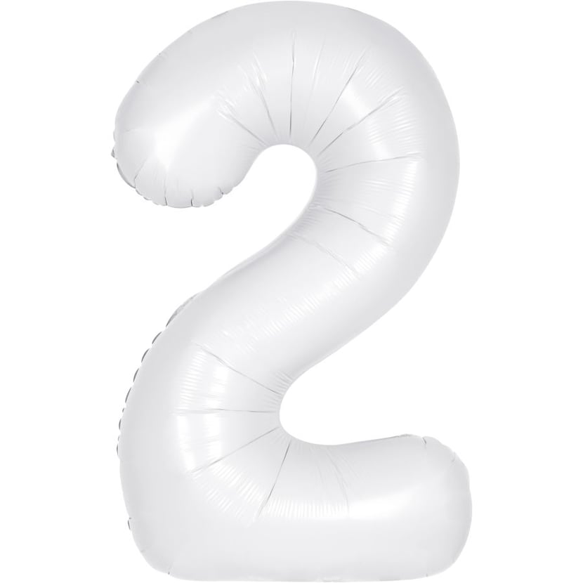 Ballon Géant Blanc Mat - Chiffre 2