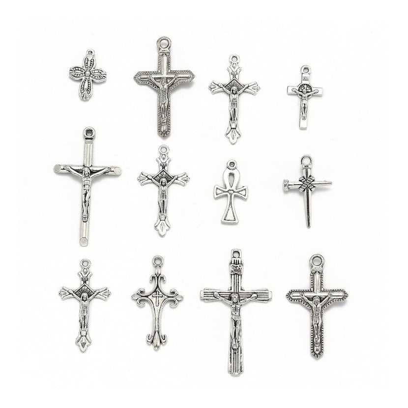 Lot De 50 Breloques Argentées - MIX Divers Pour Création Bijoux DIY - Perles Charms Fantaisie