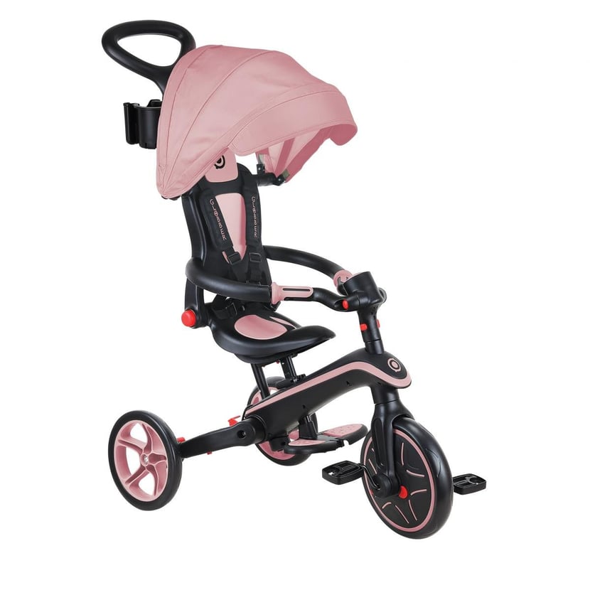 Porteur tricycle bébé à fleurs