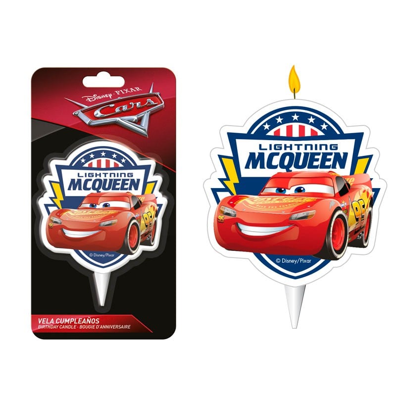 1 Bougie Silhouette Cars McQueen - Bougies d'Anniversaire