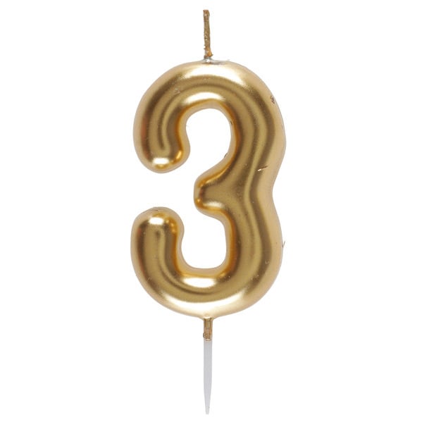 Bougie Or - Chiffre 3