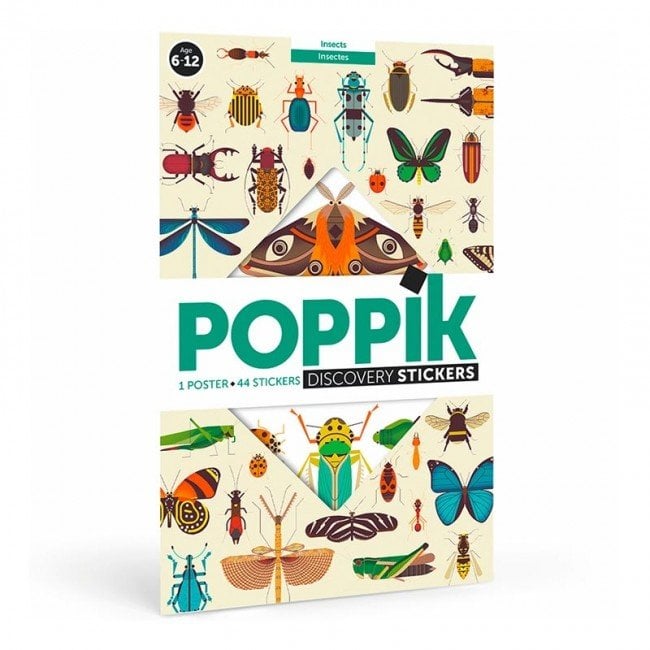 Poster découverte avec stickers insectes