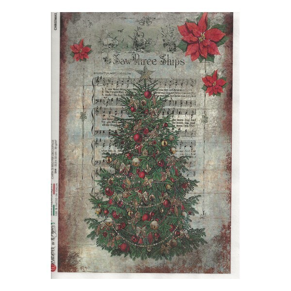 Lot De 6 Feuilles De Papier De Riz Pour Découpage De Cartes De Noël