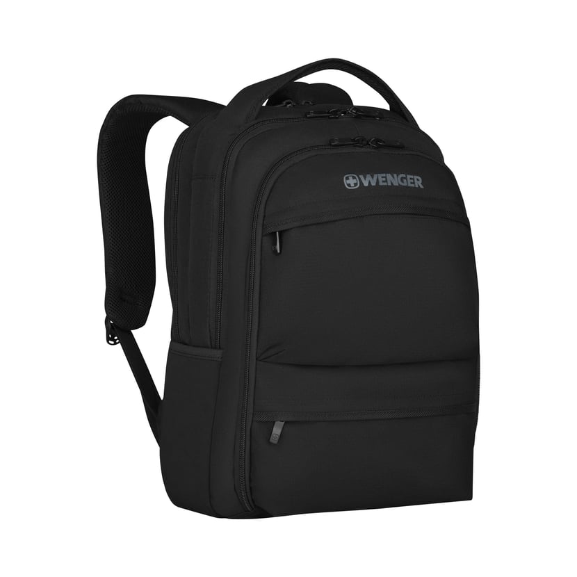 Sac à dos WENGER Fuse pour ordinateur portable 15,6' avec pochette pour tablette - poignée et bretelles rembourrées - Noir