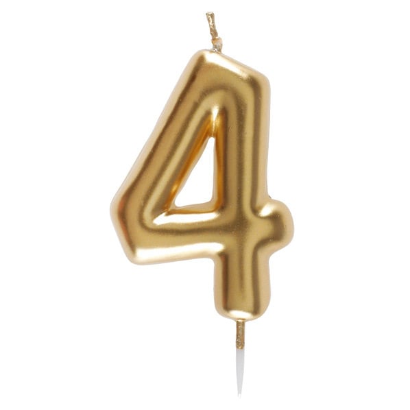 Bougie Or - Chiffre 4