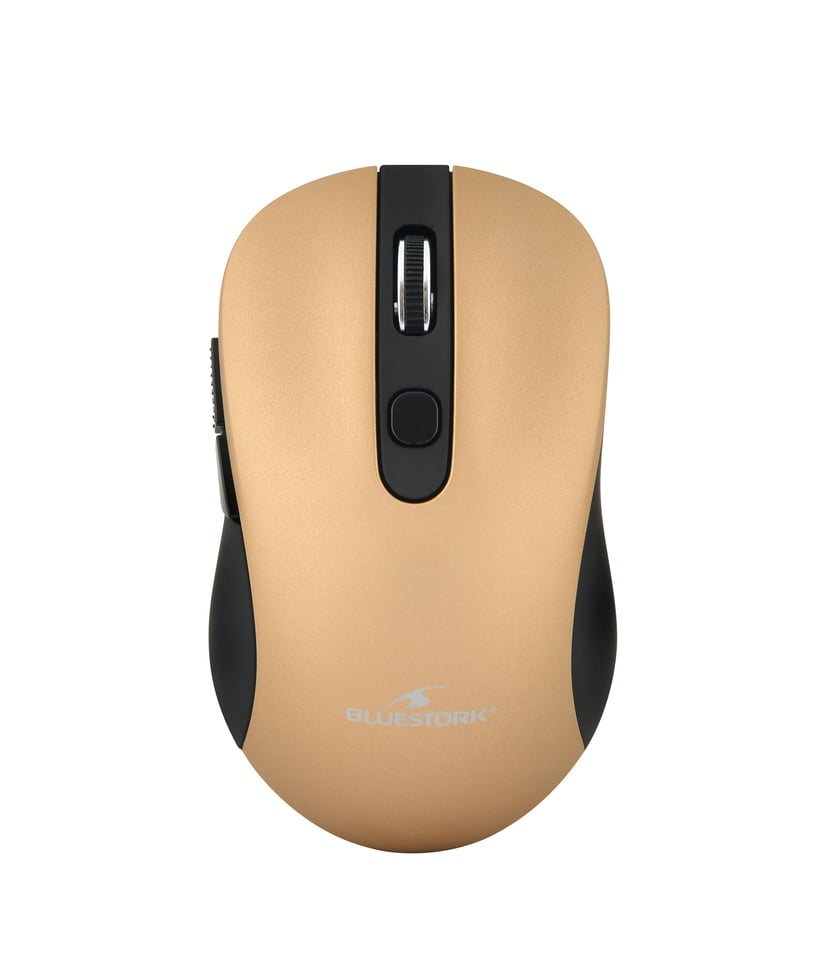 Souris sans fil métal OFF60 Bluestork 6 boutons or