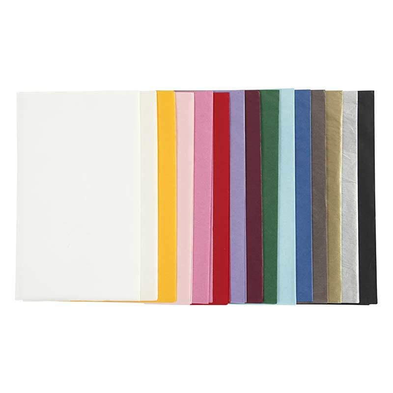 Lot de 60 feuilles de papier de soie, 35 x 50 cm, papier de soie coloré