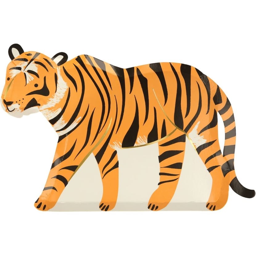 8 Assiettes Animaux Sauvages - Tigre