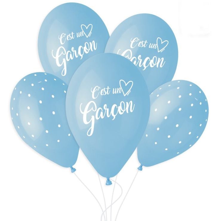 5 Ballons C'est un Garçon Ø33cm