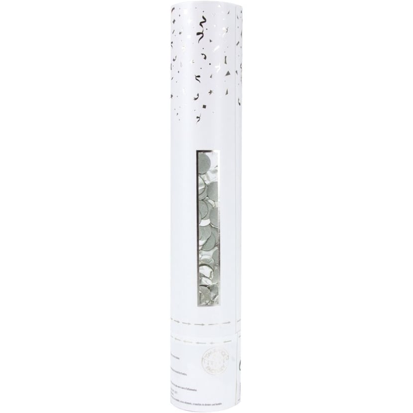 Canon à Confettis Argent - 28 cm