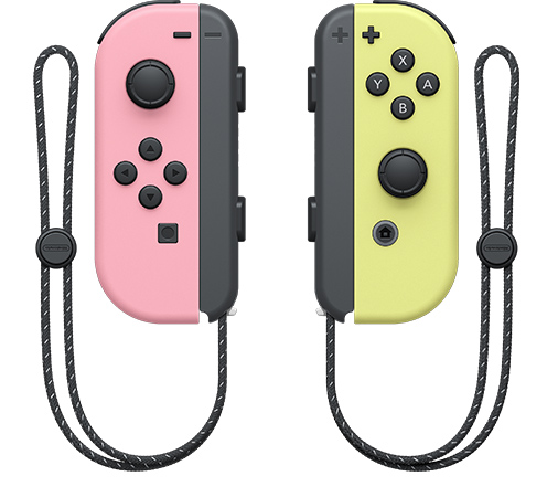 Paire de manettes Joy-Con rose pastel & jaune pastel pour Nintendo Switch - Manettes  Switch