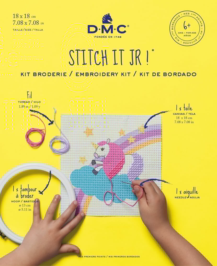 Kit à Broder Pour Enfant, Demi Point De Croix - Le Colibri De DMC