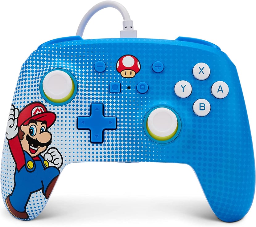 Manette filaire améliorée Power A - Mario Pop Art - pour console