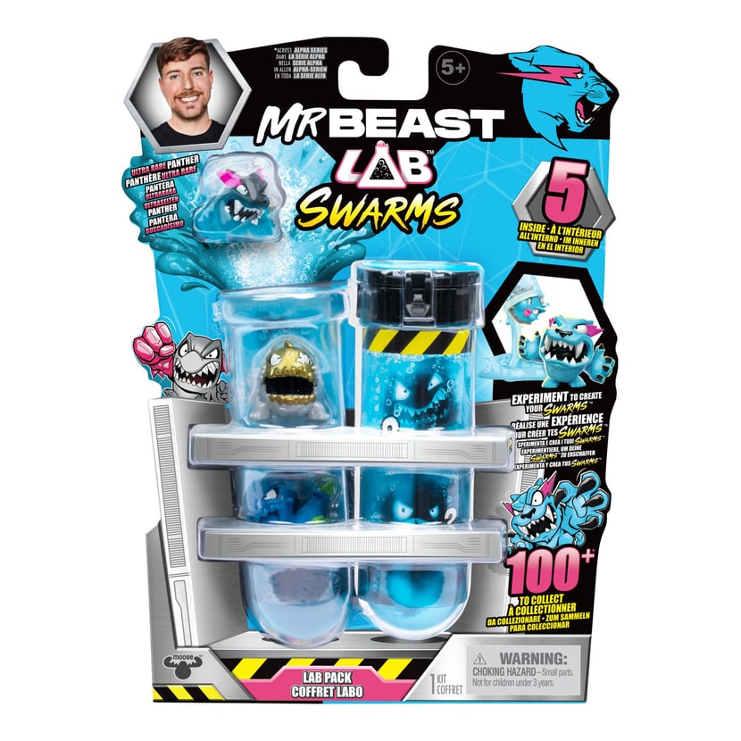 5 mini-figurines Mr Beast Lab Swarms - Moose Toys