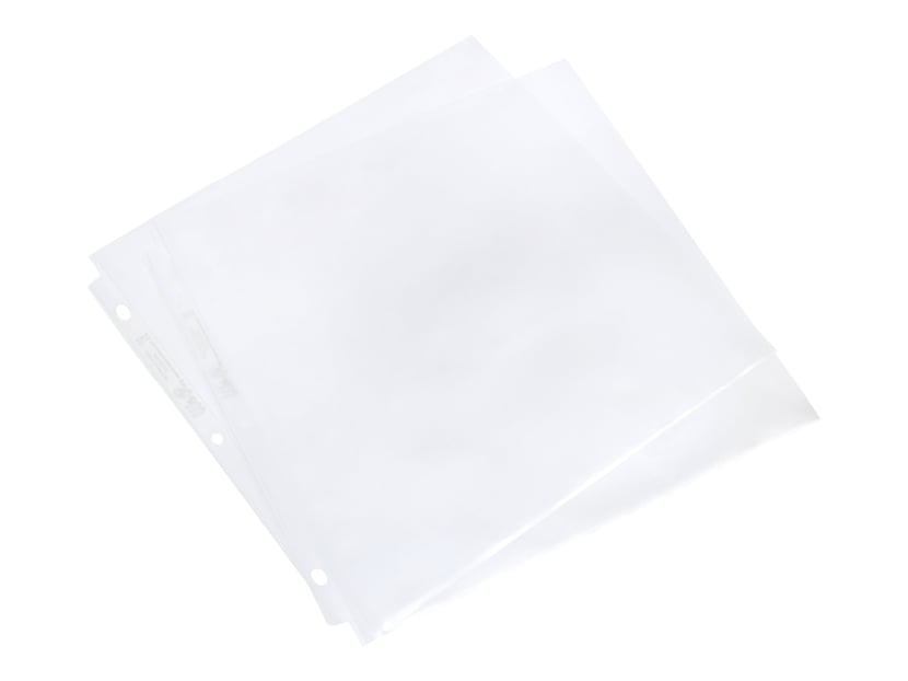 Pochettes perforées transparentes pour album - 305 x 305 mm - pack de 50