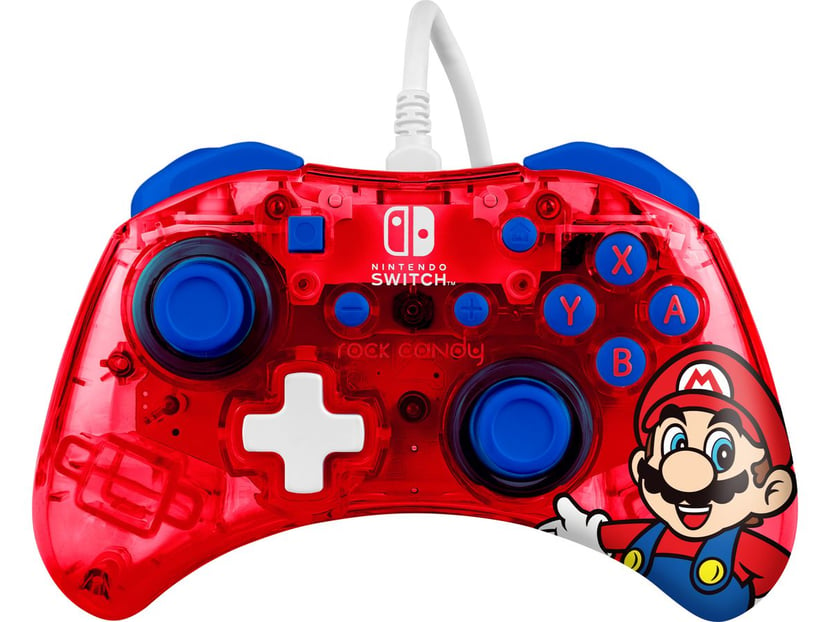 Manette Pdp Manette Nintendo Switch filaire Nintendo Faceoff Edition Super  Mario Star Noire
