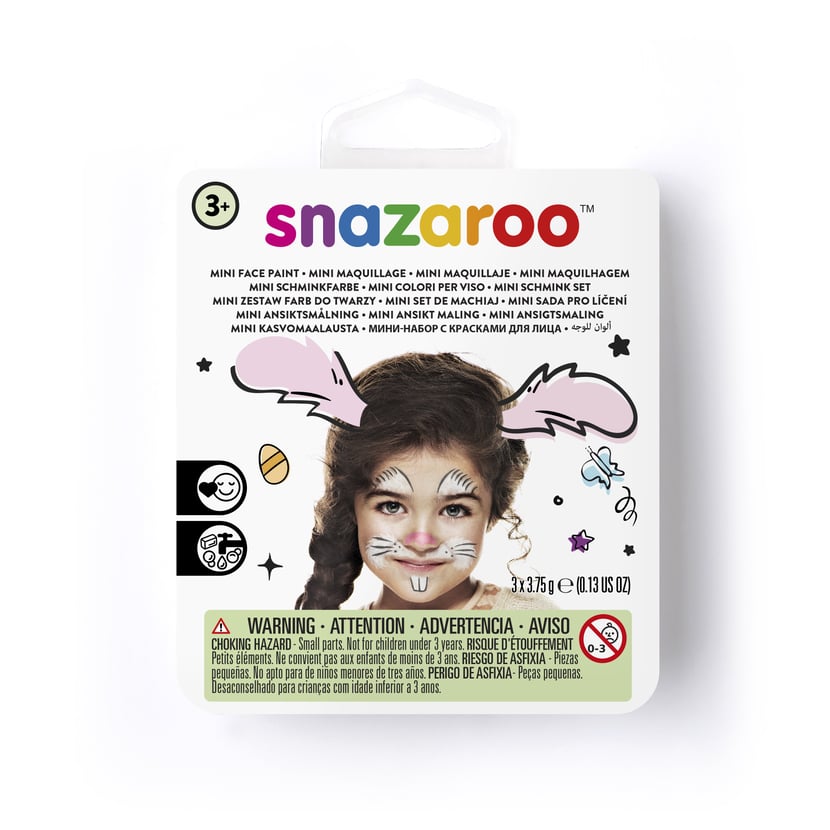 Snazaroo - Pochette de 3 pinceaux de maquillage - Déguisements pour Enfant  - Se déguiser et se maquiller - Fêtes et anniversaires