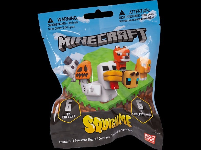 Balle anti-stress Minecraft Squishmes Mystere - WTT - vendu à l'unité -  modèle aléatoire - Produits dérivés jeux vidéo - Autour du jeu vidéo