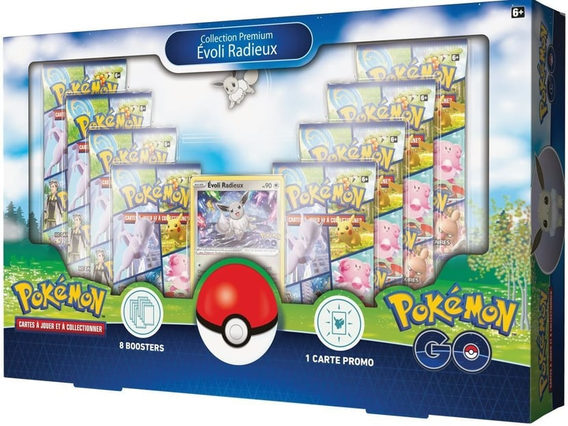 Coffret JCC Pokémon : Collection Premium Pokémon GO – Évoli Radieux -  Cartes à Collectionner
