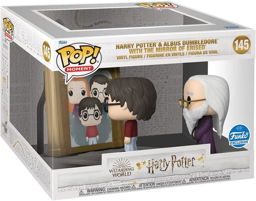 Figurine - Funko Pop! n°145 - Harry Potter - Harry Potter et Albus  Dumbledore avec le miroir du Rised - Objets à collectionner Cinéma et  Séries