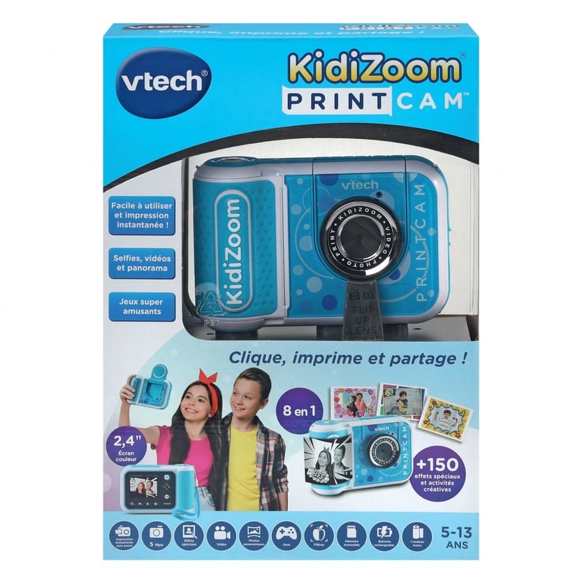 VTech - KidiZoom Print Cam Rouge, Appareil Photo Enfant à