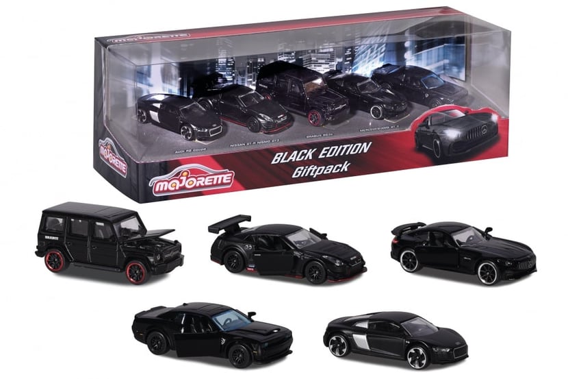 Coffret 5 véhicules Black Edition - Majorette - Mini véhicules et