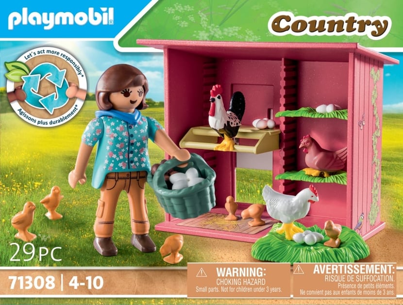 Playmobil® - Agricultrice et poulailler - 71308 - Playmobil