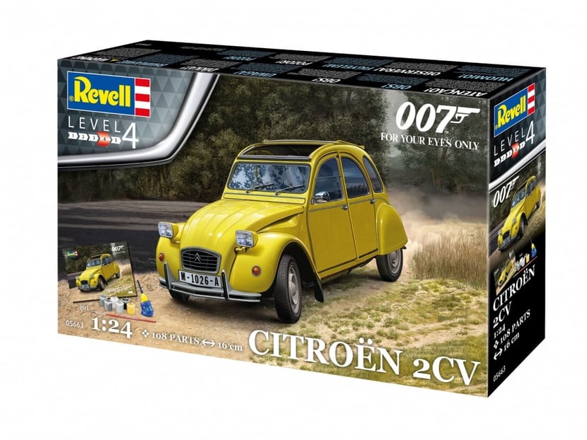 Coffret cadeau Revell - Citroen 2CV (James Bond 007) For Your Eyes Only -  Kits maquettes tout inclus - Maquettes